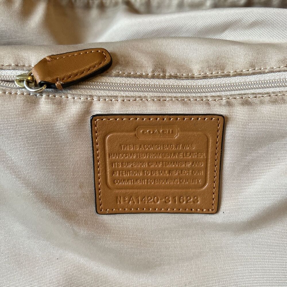 Coach Soft Brown Pebbled Leather Shoulder Bag Bleecker Model 31623 - Picture 10 of 13